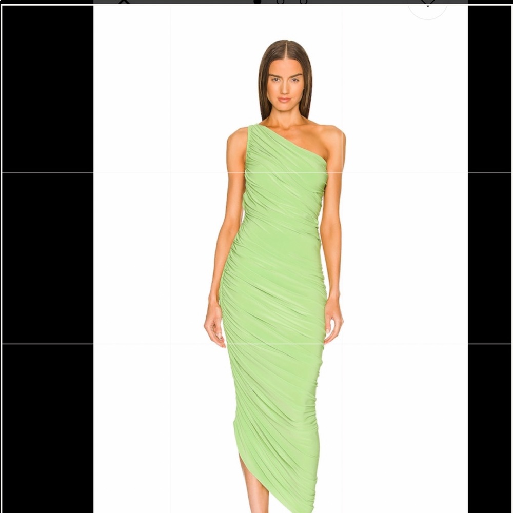 Norma Kamali Diana Dress Gemini Green Size Small